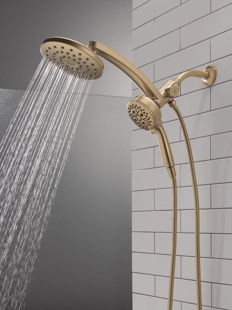 Multi Function Showerhead in Lumicoat Champagne Bronze 