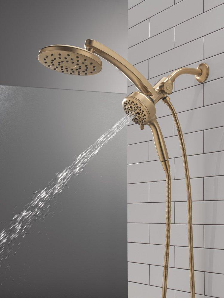Multi Function Showerhead in Lumicoat Champagne Bronze 