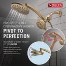 Multi Function Showerhead in Lumicoat Champagne Bronze 