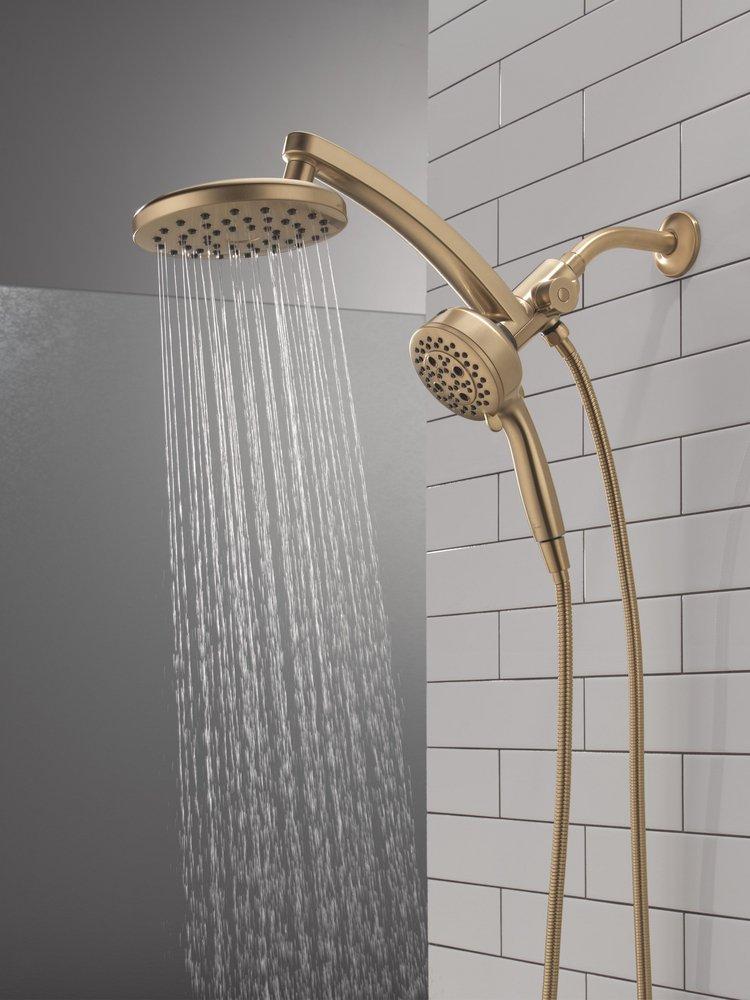 Multi Function Showerhead in Lumicoat Champagne Bronze 