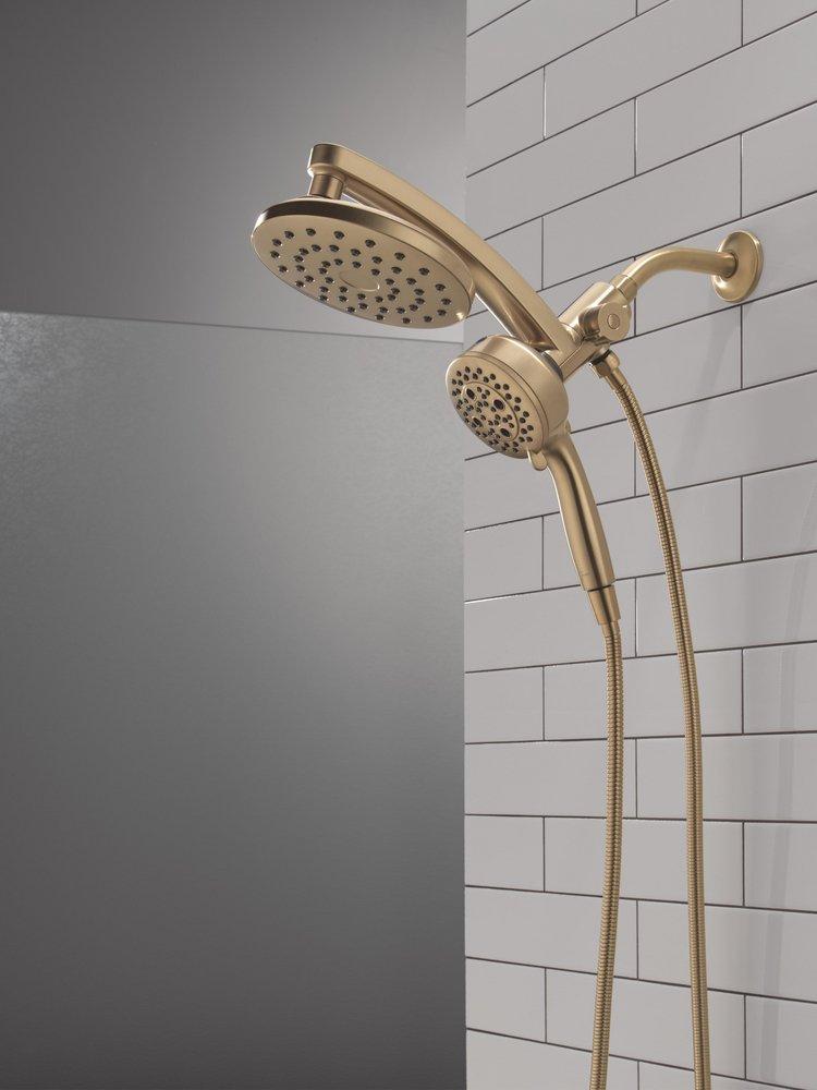Multi Function Showerhead in Lumicoat Champagne Bronze 