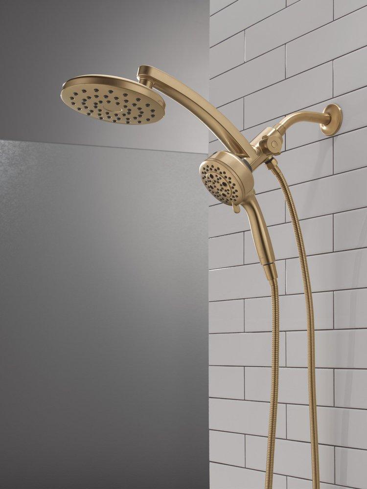 Multi Function Showerhead in Lumicoat Champagne Bronze 