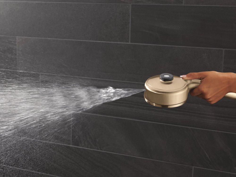 Multi Function Showerhead in Lumicoat Champagne Bronze 