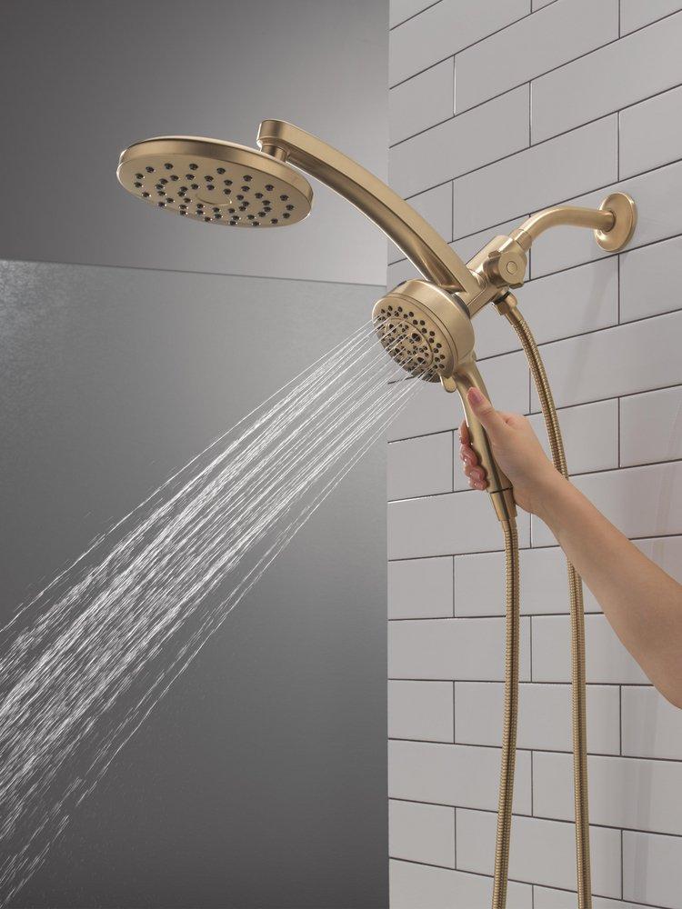Multi Function Showerhead in Lumicoat Champagne Bronze 