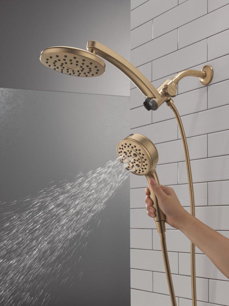 Multi Function Showerhead in Lumicoat Champagne Bronze 