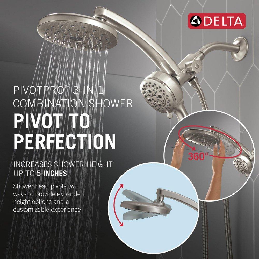 Multi Function Showerhead in Lumicoat Stainless 