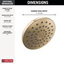 Single Function Showerhead in Champagne Bronze 