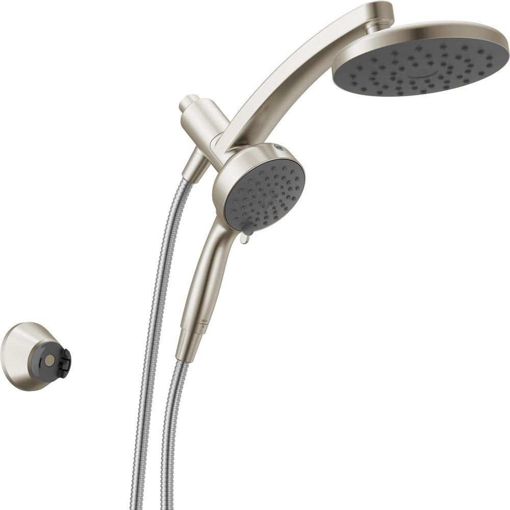 DELTA UNIVERSAL SHOWERING COMPONENTS: PIVOTPRO 3-IN-1 COMBINATION SHOWER WITH TOUCHCLEAN SPRAY FACE 