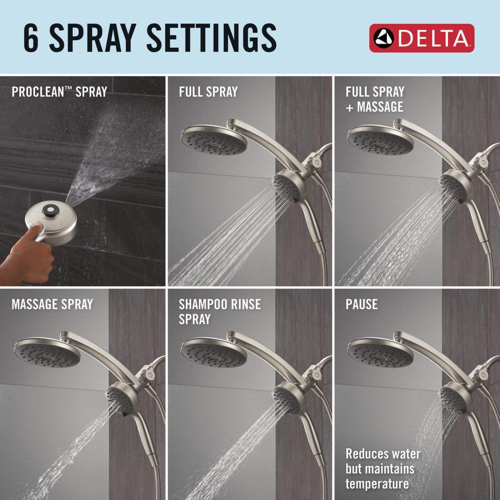 Multi Function Showerhead in SpotShield Brushed Nickel 