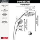 Multi Function Showerhead in Chrome 