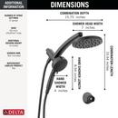 Multi Function Showerhead in Matte Black 