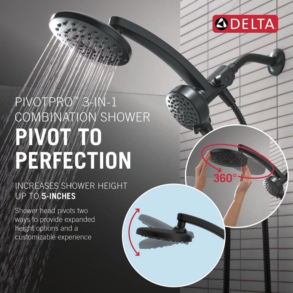Multi Function Showerhead in Matte Black 