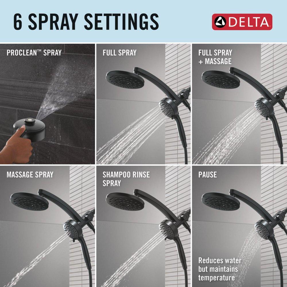 Multi Function Showerhead in Matte Black 