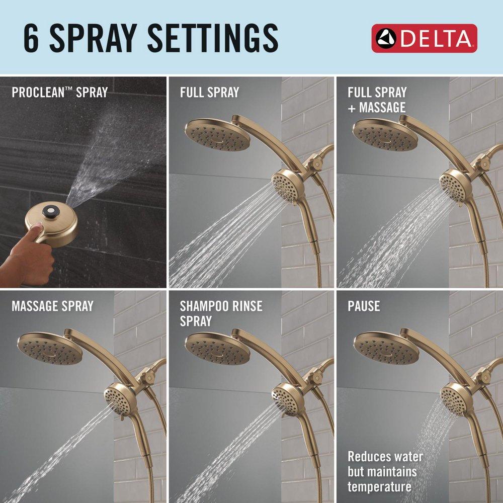 Multi Function Showerhead in Champagne Bronze 