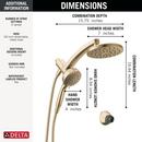 Multi Function Showerhead in Champagne Bronze 