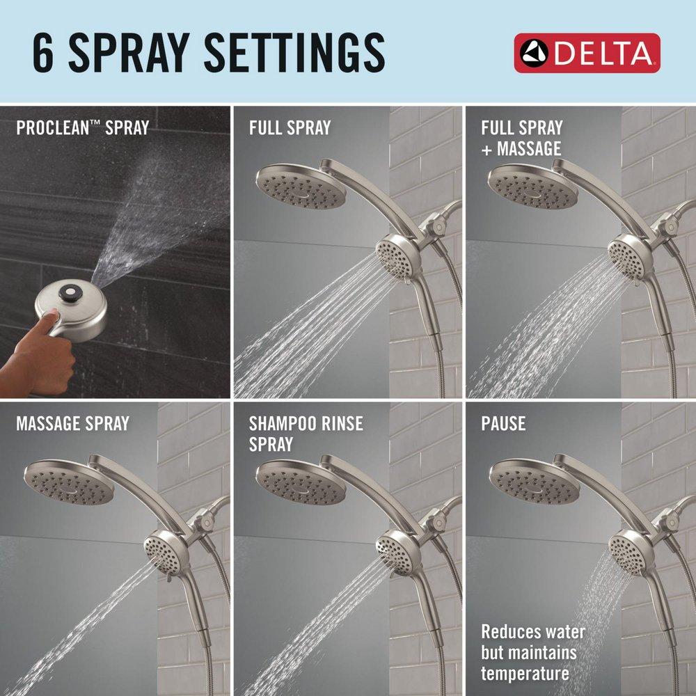 Multi Function Showerhead in SpotShield Brushed Nickel 