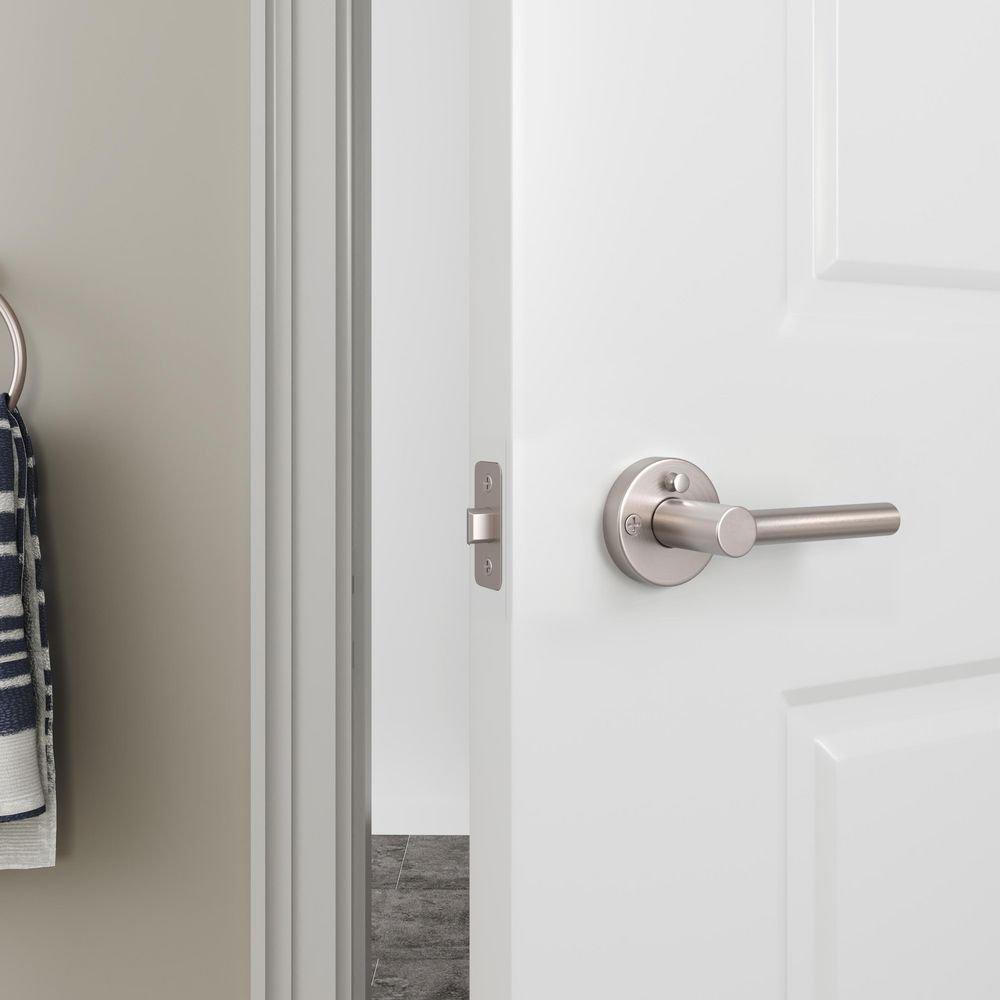 Westcraft Satin Nickel Round Rod Lever Privacy Door Lock 