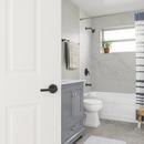 Round Rod Lever Privacy Door Lock in Matte Black 