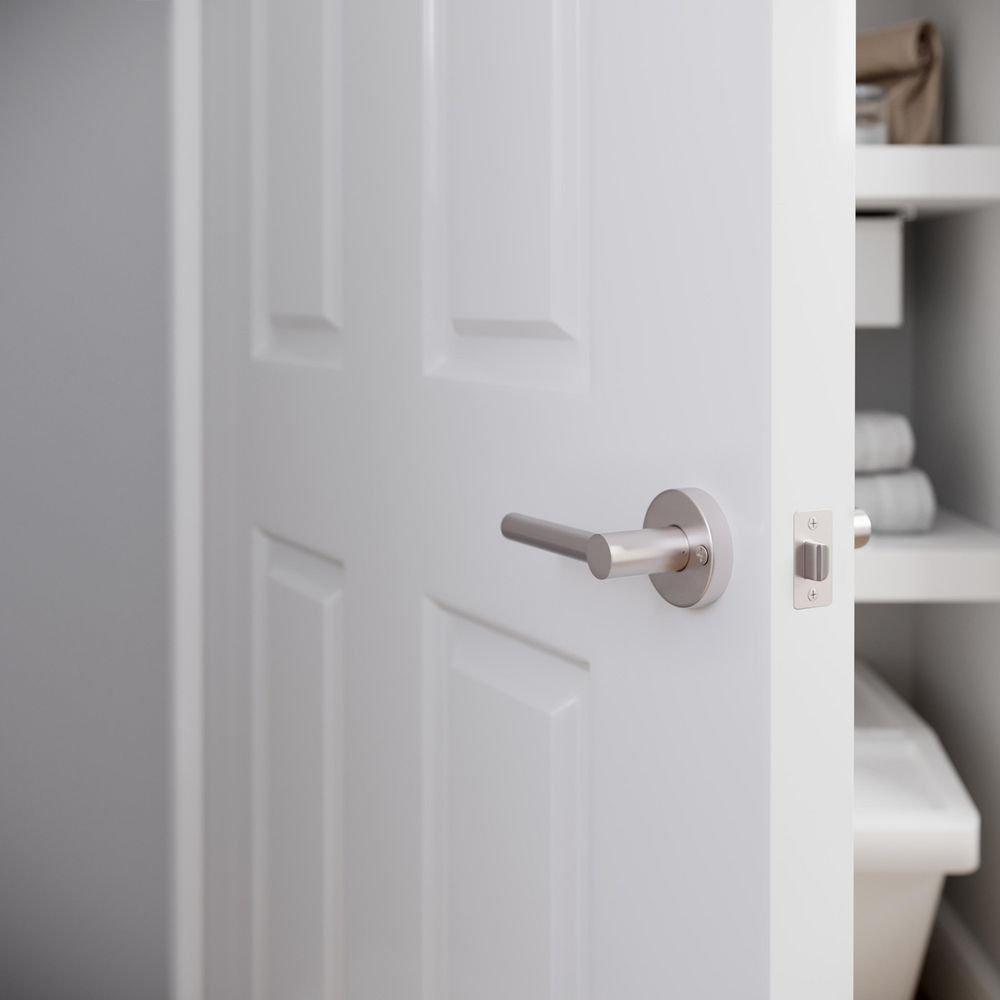 Westcraft Satin Nickel Round Rod Lever Passage Door Lock 
