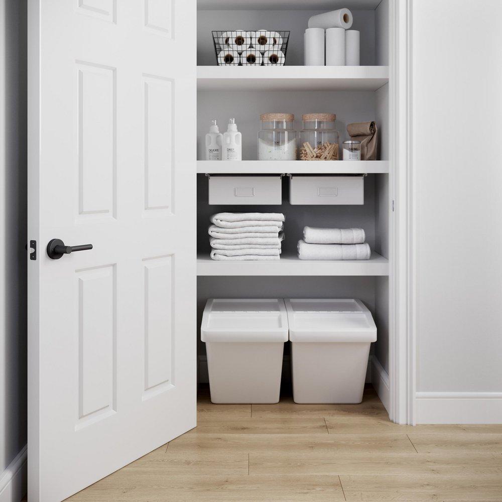 Westcraft Matte Black Round Rod Lever Passage Door Lock 