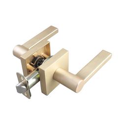 Flat Bar Lever Passage Door Lock in Satin Brass