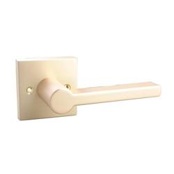 Flat Bar Dummy Door Lever in Satin Brass