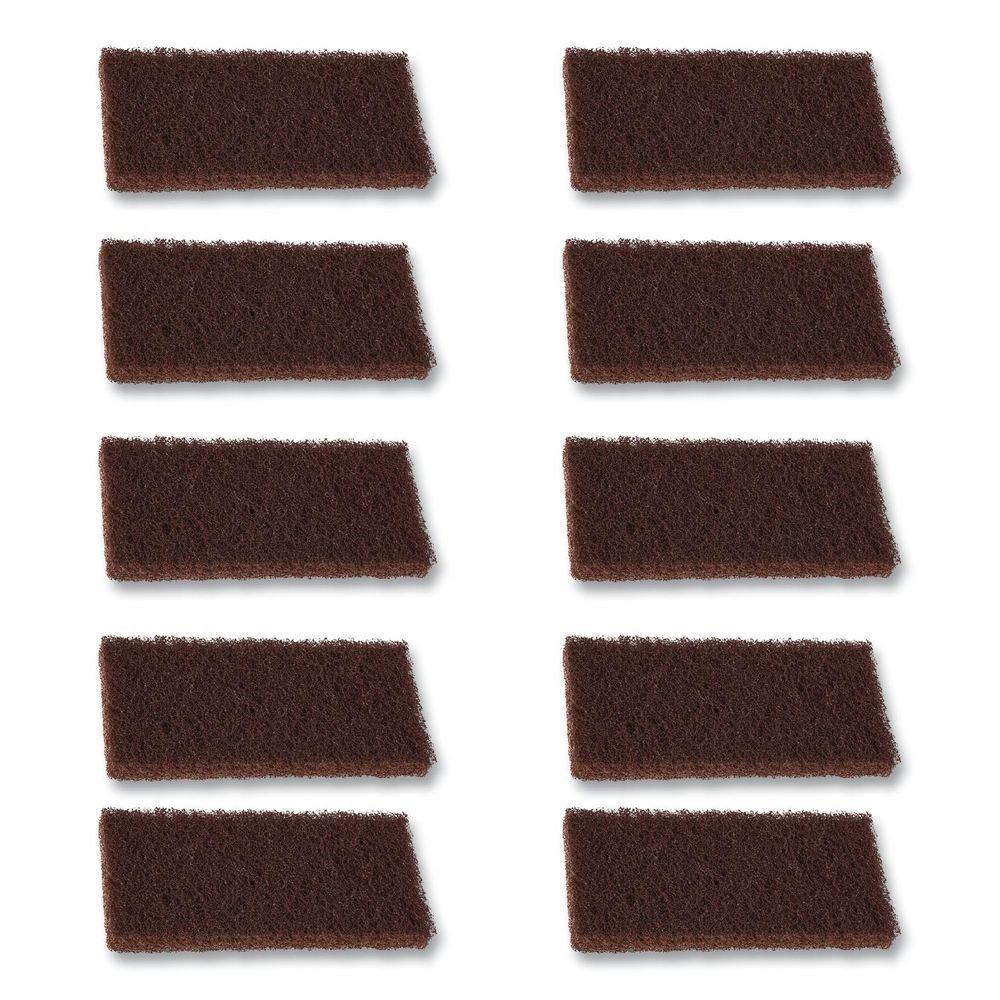 4.62 x 10 in. Brown Heavy Duty Utility Pad (Case of 10) 