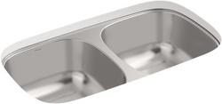 32 in. Undermount Stainless Steel Double Bowl Kitchen Sink