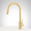 1.8 GPM Single-Hole Pull Down Kitchen Faucet with Concealed Sprayer in Brushed Gold 