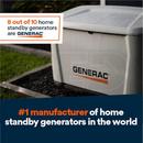 18/17kW Air-Cooled Standby Generator, 200A Transfer Switch 