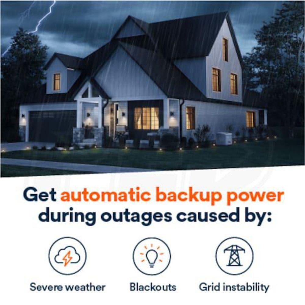 18/17kW Air-Cooled Standby Generator, 200A Transfer Switch 