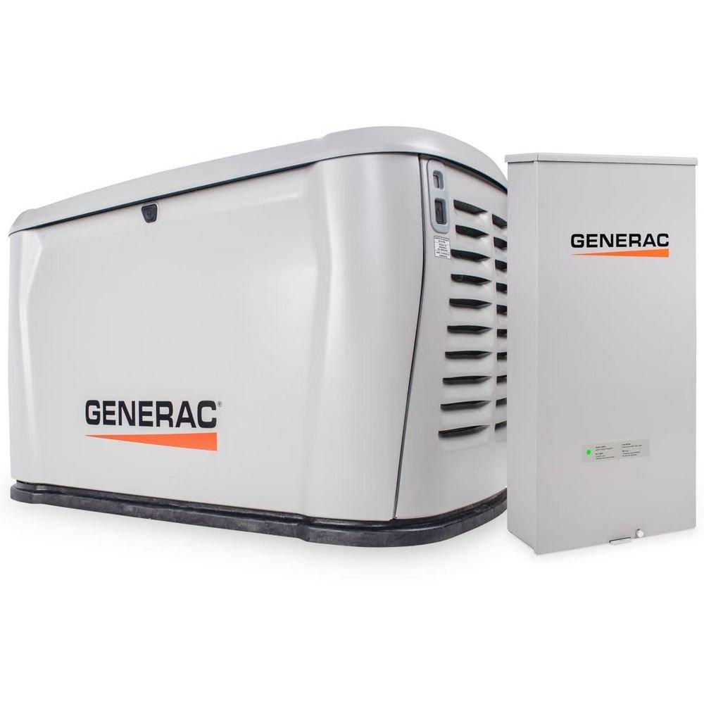 18/17kW Air-Cooled Standby Generator, 200A Transfer Switch 