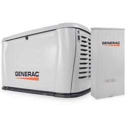 18/17kW Air-Cooled Standby Generator, 200A Transfer Switch