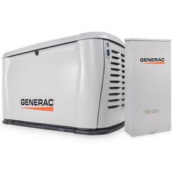 18/17kW Air-Cooled Standby Generator, 200A Transfer Switch