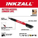 Inkzall 2In1 Deep Reach Ultra Fine Point Black Jobsite Marker 