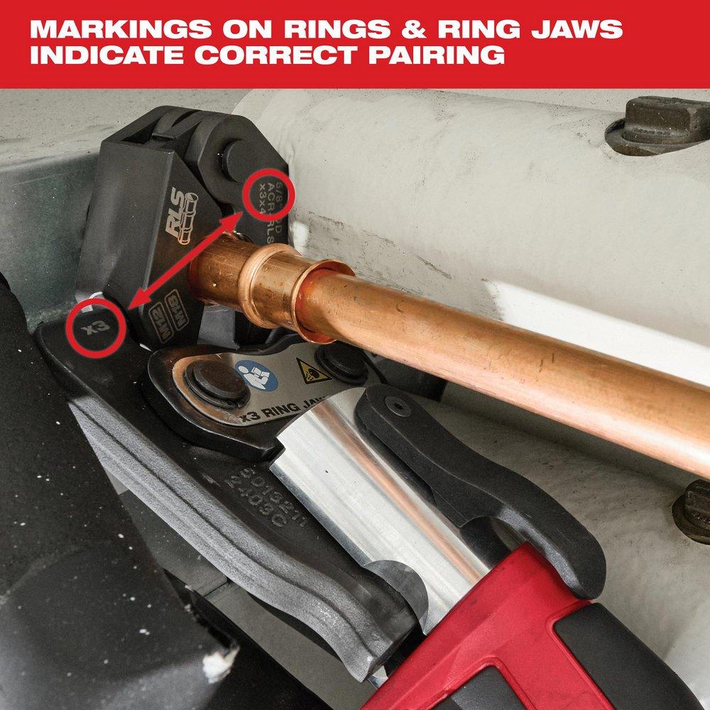 1/4 - 7/8 RLS PIVOTING PRESS RING KIT FOR M12 FORCE LOGIC PRESS TOOL 