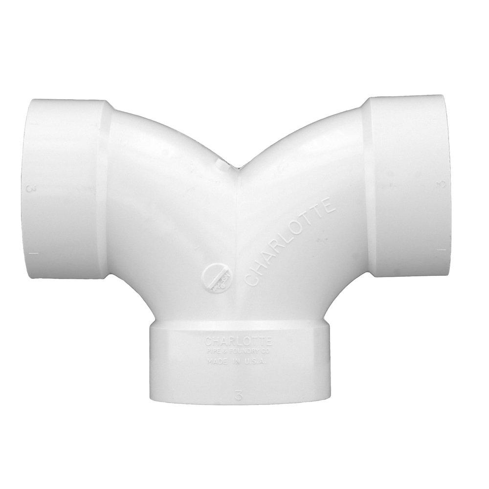 White PVC DWV 90&deg; Double Elbow 