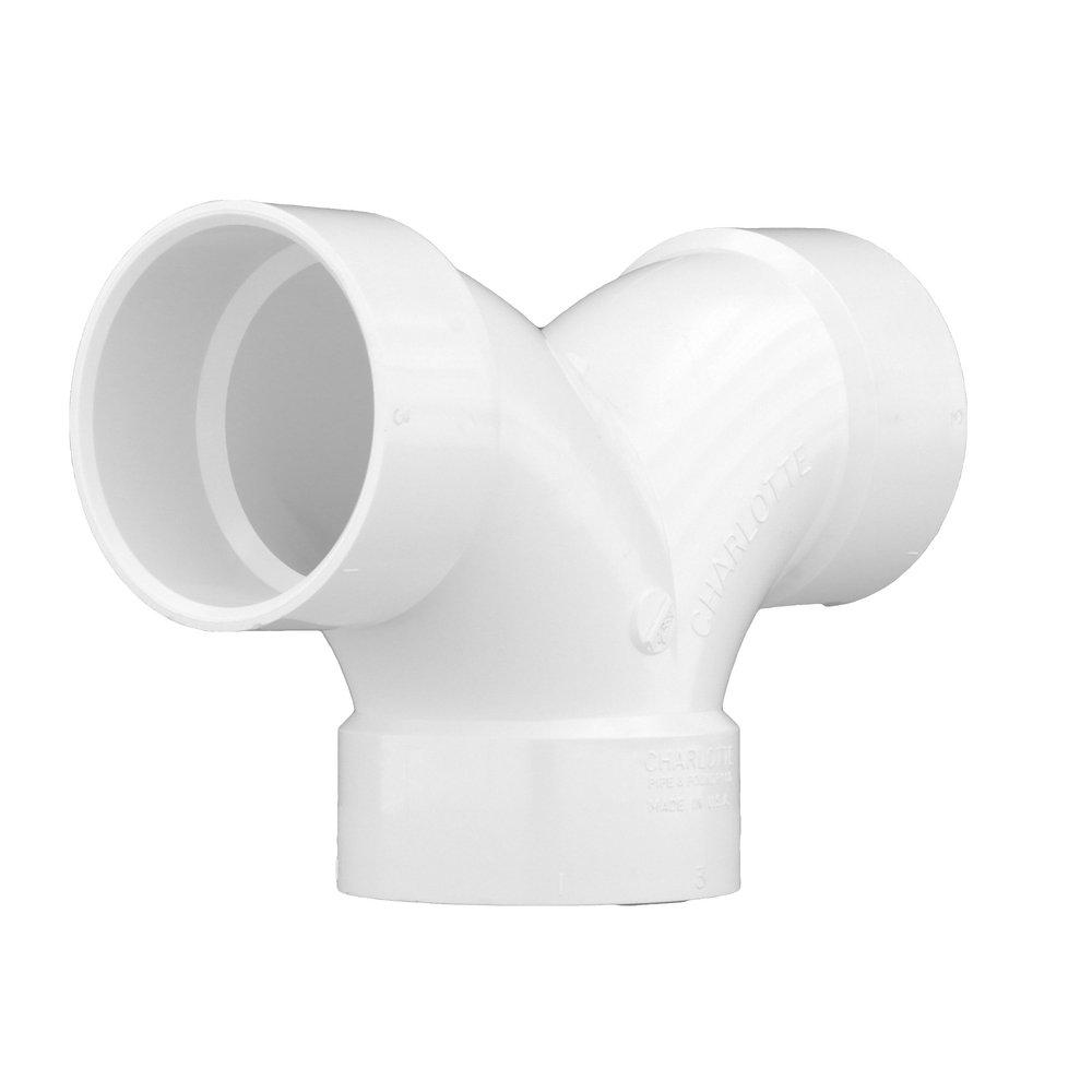 White PVC DWV 90&deg; Double Elbow 