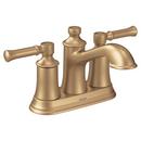 BRONZED GOLD BZG TWO-HANDLE HIGH ARC BATHROOM FAUCET 