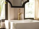 Single Handle Monoblock Bathroom Sink Faucet in Bronzed Gold 