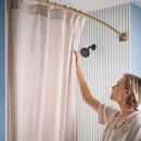 BRONZED GOLD BZG ADJUSTABLE CURVED SHOWER ROD 