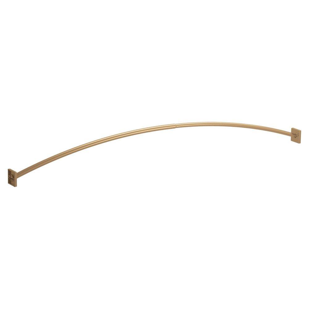 BRONZED GOLD BZG ADJUSTABLE CURVED SHOWER ROD 