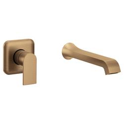 Single Handle Wall Mount Tub Filler in Bronzed Gold