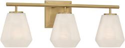 3 Light 23 in. Wide Bathroom Vanity Light in Legacy Brass