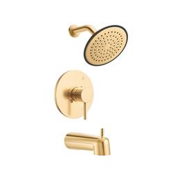 One Handle Single Function Bathtub & Shower Faucet in Brushed Gold(Trim Only)