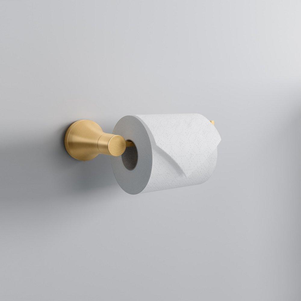 PROFLO&reg; Brushed Gold Wall Mount Toilet Tissue Holder 