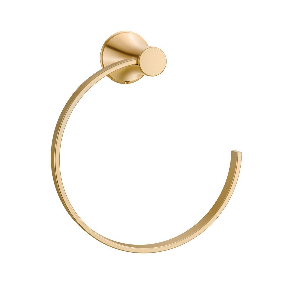 PROFLO&reg; Brushed Gold Round Open Towel Ring 