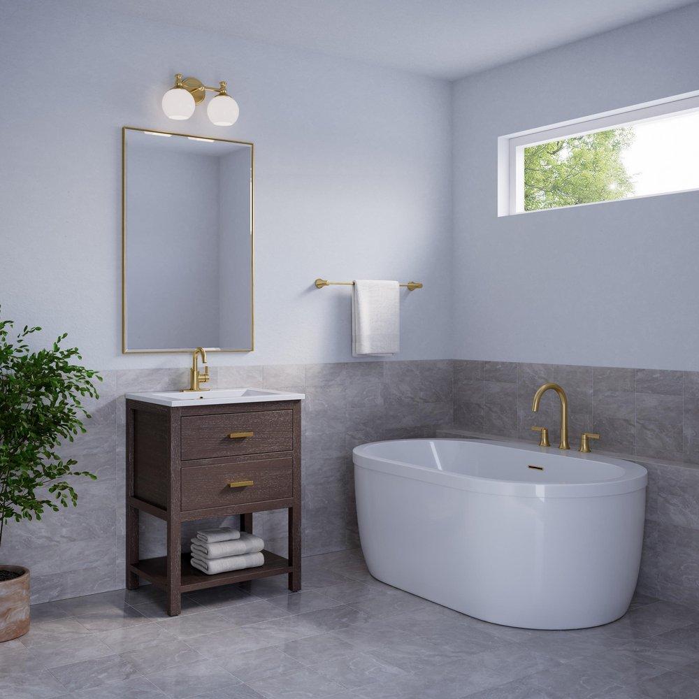 PROFLO&reg; Brushed Gold Two Handle Roman Tub Faucet (Trim Only) 