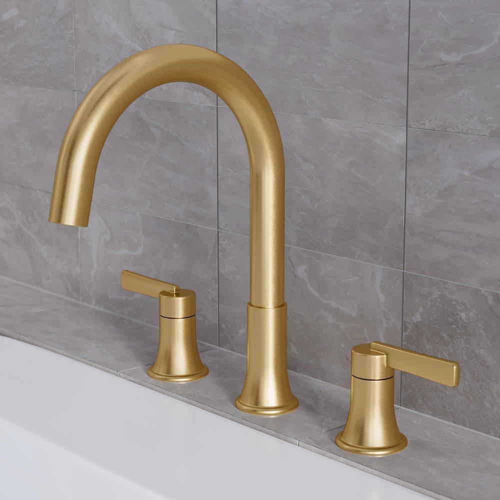 PROFLO&reg; Brushed Gold Two Handle Roman Tub Faucet (Trim Only) 