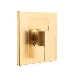 Single Handle Pressure Balance Valve Trim in Brushed Gold